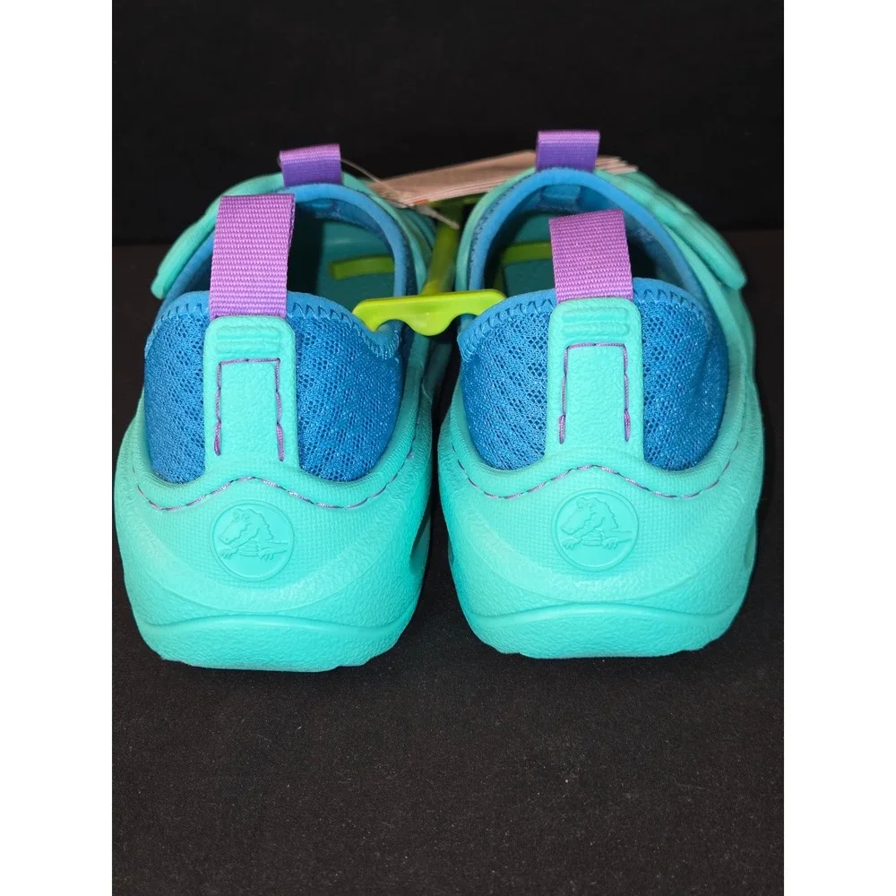 Crocs Swiftwater Splash K Water‎ Shoes Aqua Blue Purple Kids Size J1 New